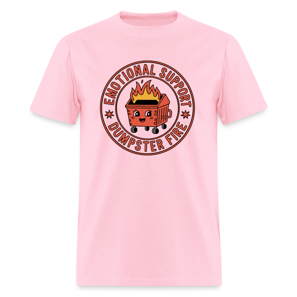 Emotional Support Fire Unisex Play Tee (Colors) - pink