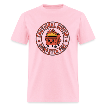 Emotional Support Fire Unisex Play Tee (Colors) - pink