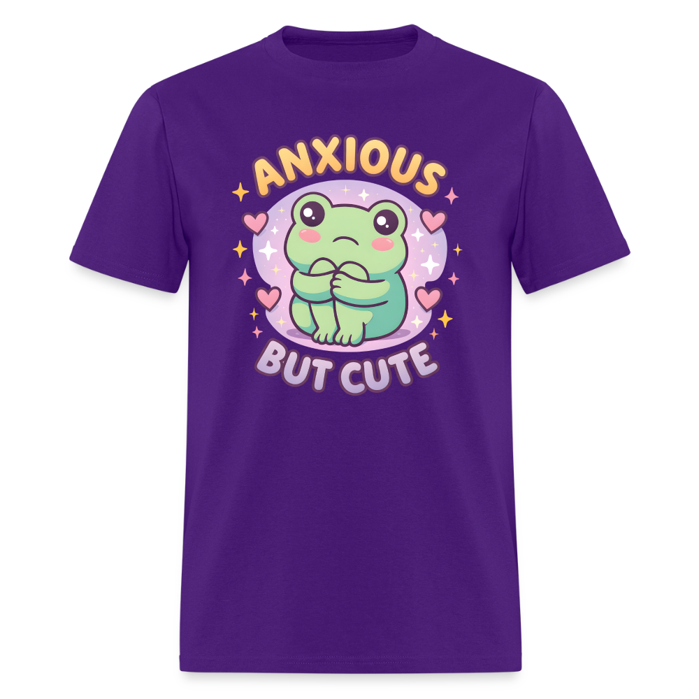 Anxious But Cute Unisex Play Tee - purple