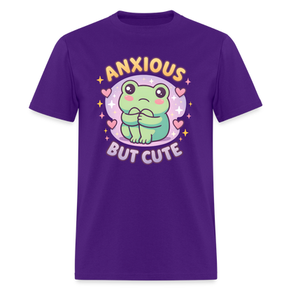 Anxious But Cute Unisex Play Tee - purple