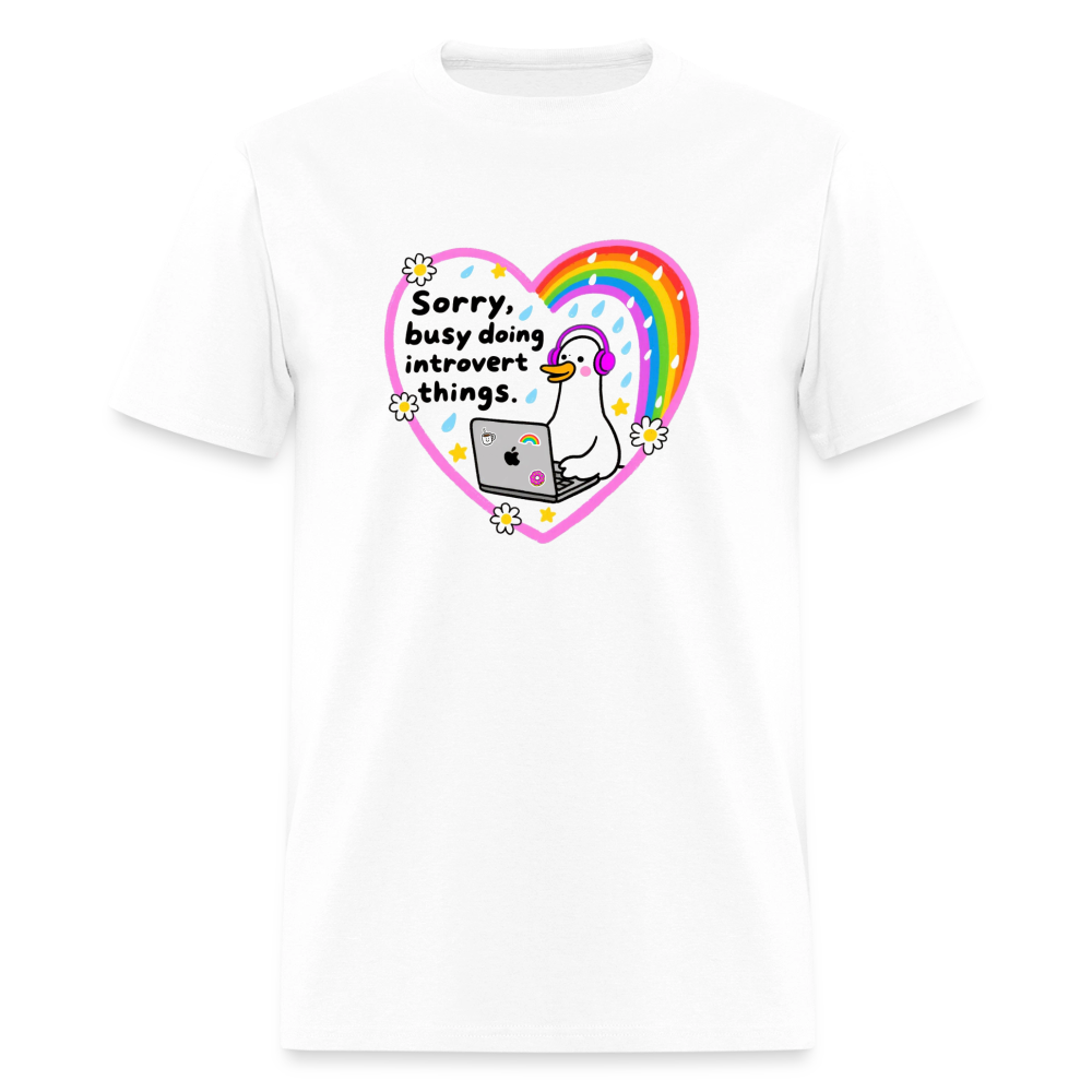 Introvert Things Unisex Play Tee - white