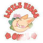Little Vibes Only Vinyl Sticker - transparent glossy