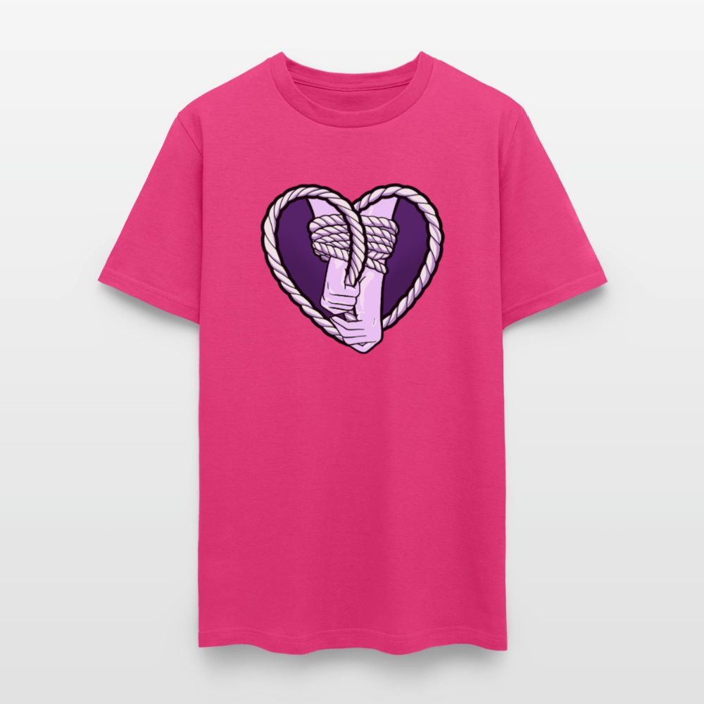Heartbound Rope Bunny  Unisex Play Tee - fuchsia