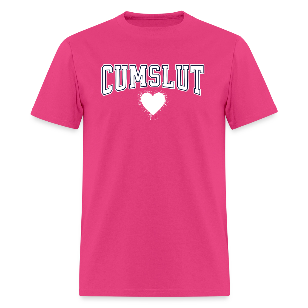 Cumslut Varsity Unisex Play Tee (Colors) - fuchsia