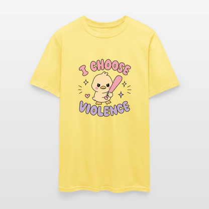 Choose Violence Unisex Play Tee (Colors) - cornsilk