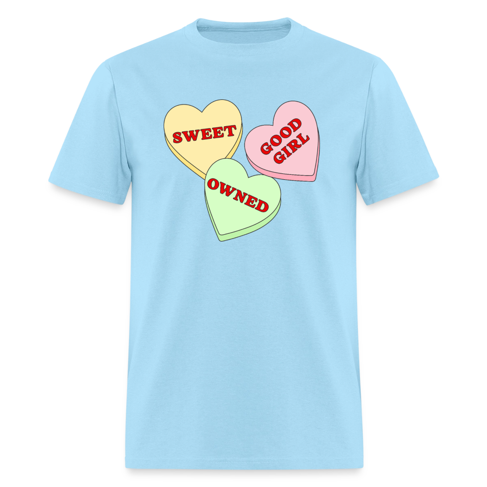 Candy Hearts Unisex Play Tee (Colors) - powder blue