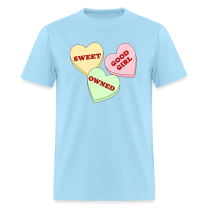 Candy Hearts Unisex Play Tee (Colors) - powder blue