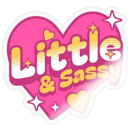Little & Sassy Retro Vinyl Sticker - transparent glossy