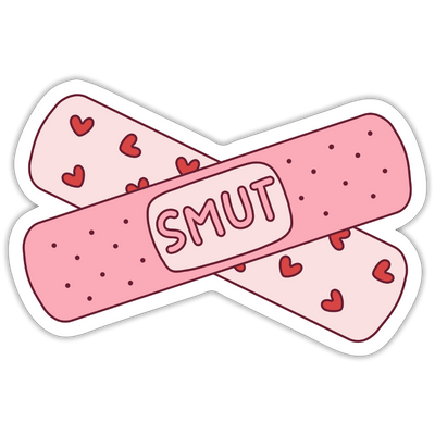 Smut Girly Band-aid Sticker - white matte