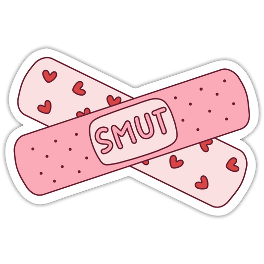 Smut Girly Band-aid Sticker - white matte