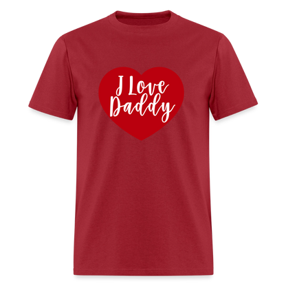 I Love Daddy Unisex Play Tee (Colors) - dark red
