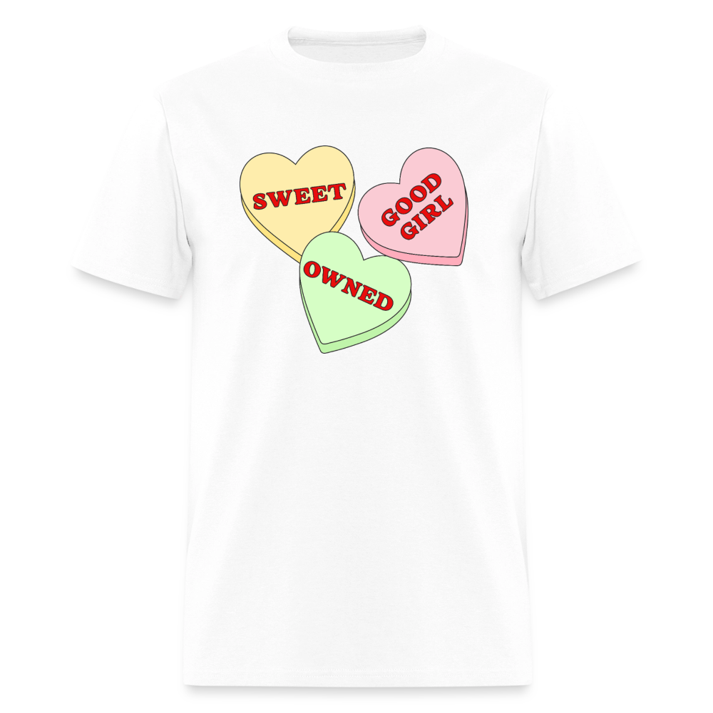 Candy Hearts Unisex Play Tee (Colors) - white