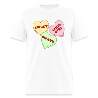 Candy Hearts Unisex Play Tee (Colors) - white