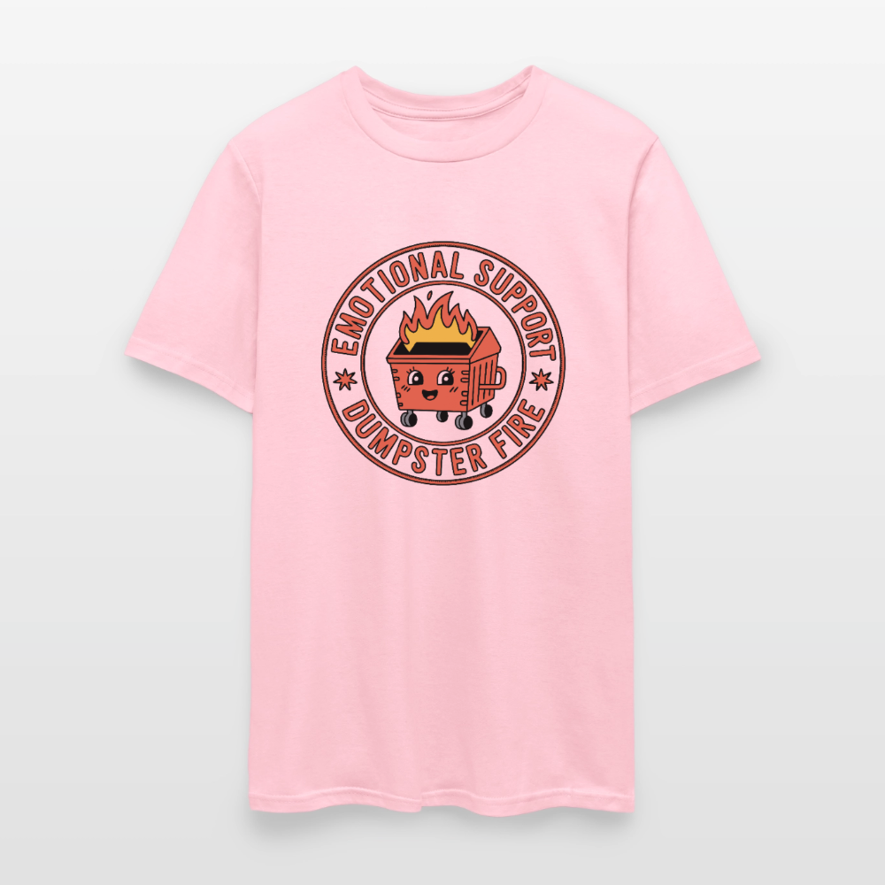 Emotional Support Fire Unisex Play Tee (Colors) - pink