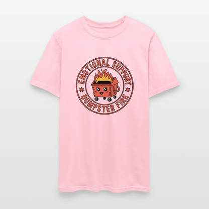 Emotional Support Fire Unisex Play Tee (Colors) - pink