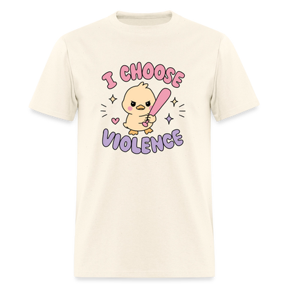 Choose Violence Unisex Play Tee (Colors) - sweet cream heather
