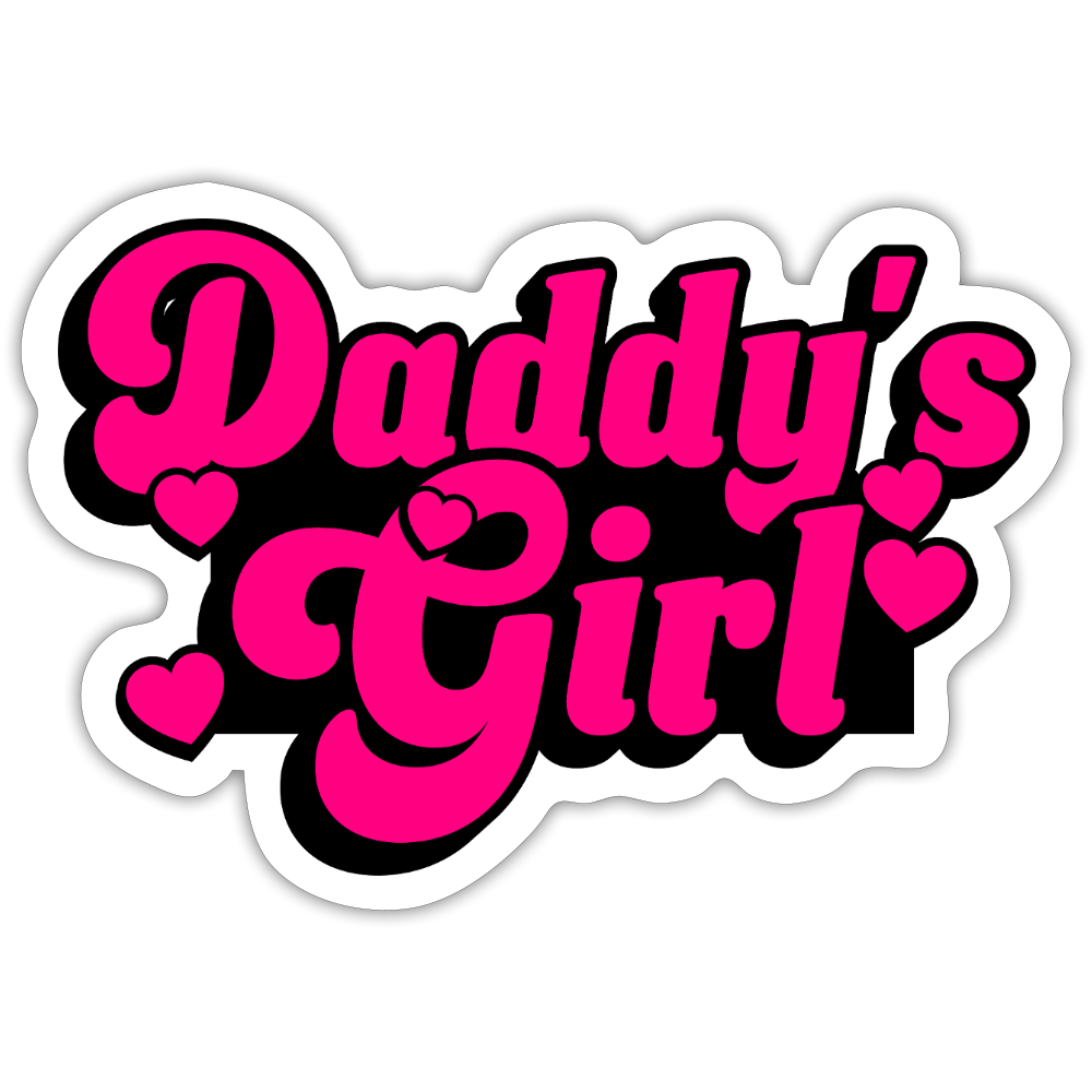 Daddy's Girl Pink Vinyl Sticker - white matte