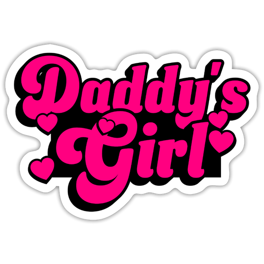 Daddy's Girl Pink Vinyl Sticker - white matte