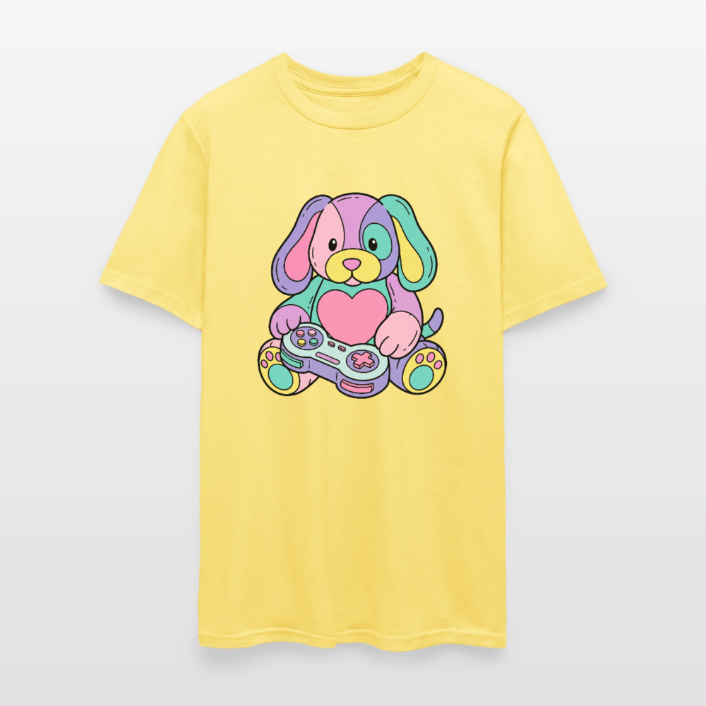 Gamer Pup Plushie Unisex Play Tee - cornsilk