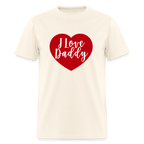 I Love Daddy Unisex Play Tee (Colors) - sweet cream heather