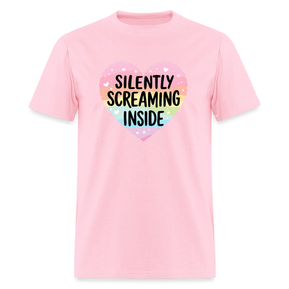 Silently Screaming Unisex Play Tee - pink