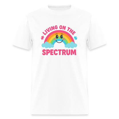 Living On Spectrum Unisex Play Tee - white