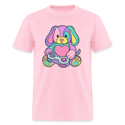 Gamer Pup Plushie Unisex Play Tee - pink