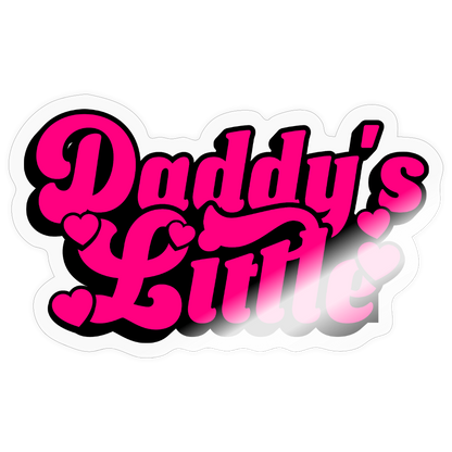 Daddy's Little Pink Vinyl Sticker - transparent glossy