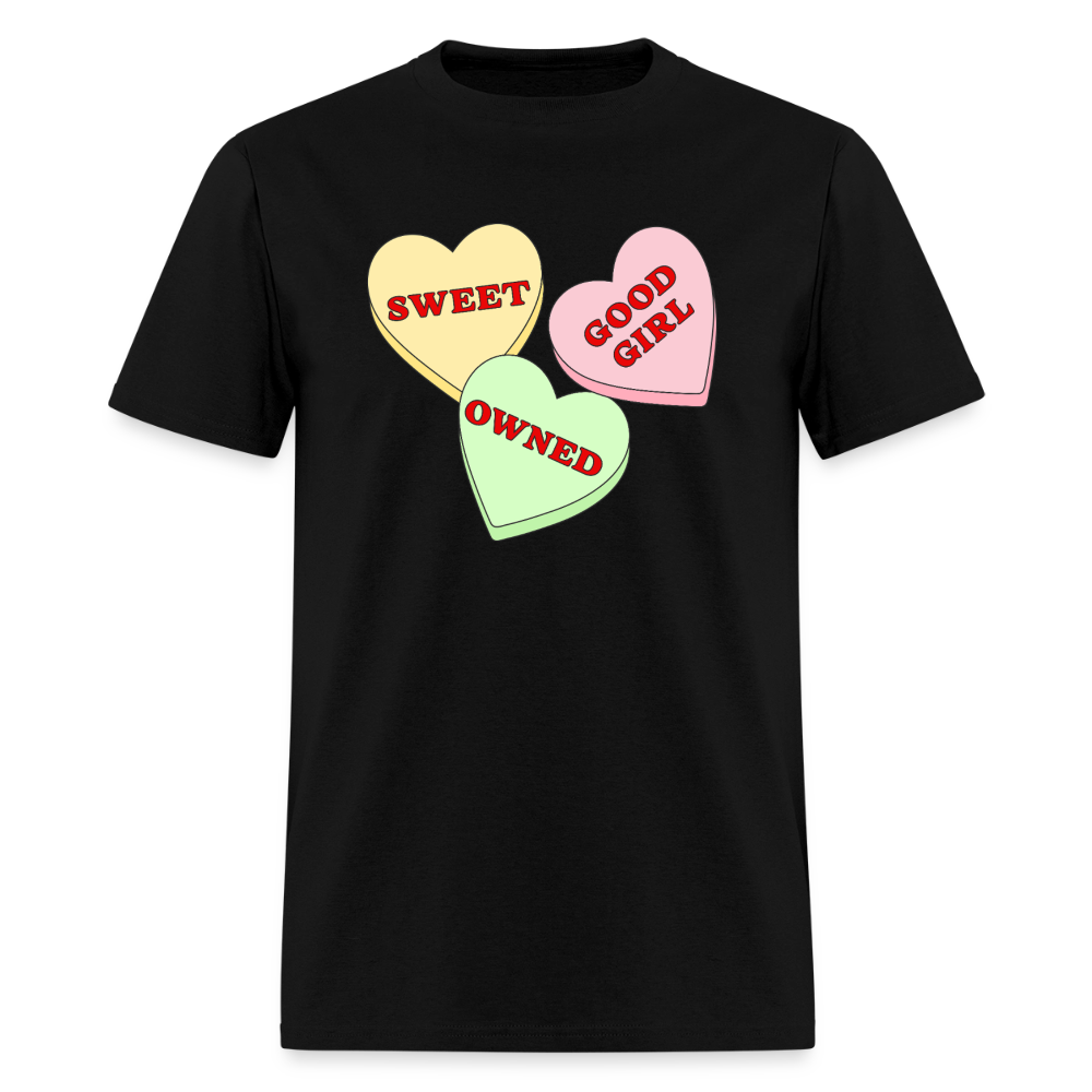 Candy Hearts Unisex Play Tee (Colors) - black