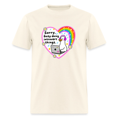 Introvert Things Unisex Play Tee - sweet cream heather