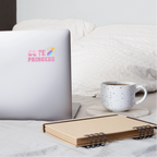 Cute Princess Rainbow Vinyl Sticker - transparent glossy