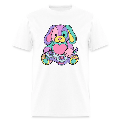 Gamer Pup Plushie Unisex Play Tee - white