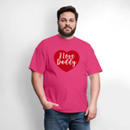I Love Daddy Unisex Play Tee (Colors) - fuchsia