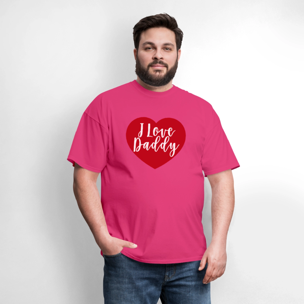 I Love Daddy Unisex Play Tee (Colors) - fuchsia