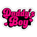 Pink Daddy's Boy Vinyl Sticker - white matte