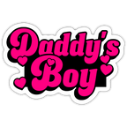 Pink Daddy's Boy Vinyl Sticker - white matte
