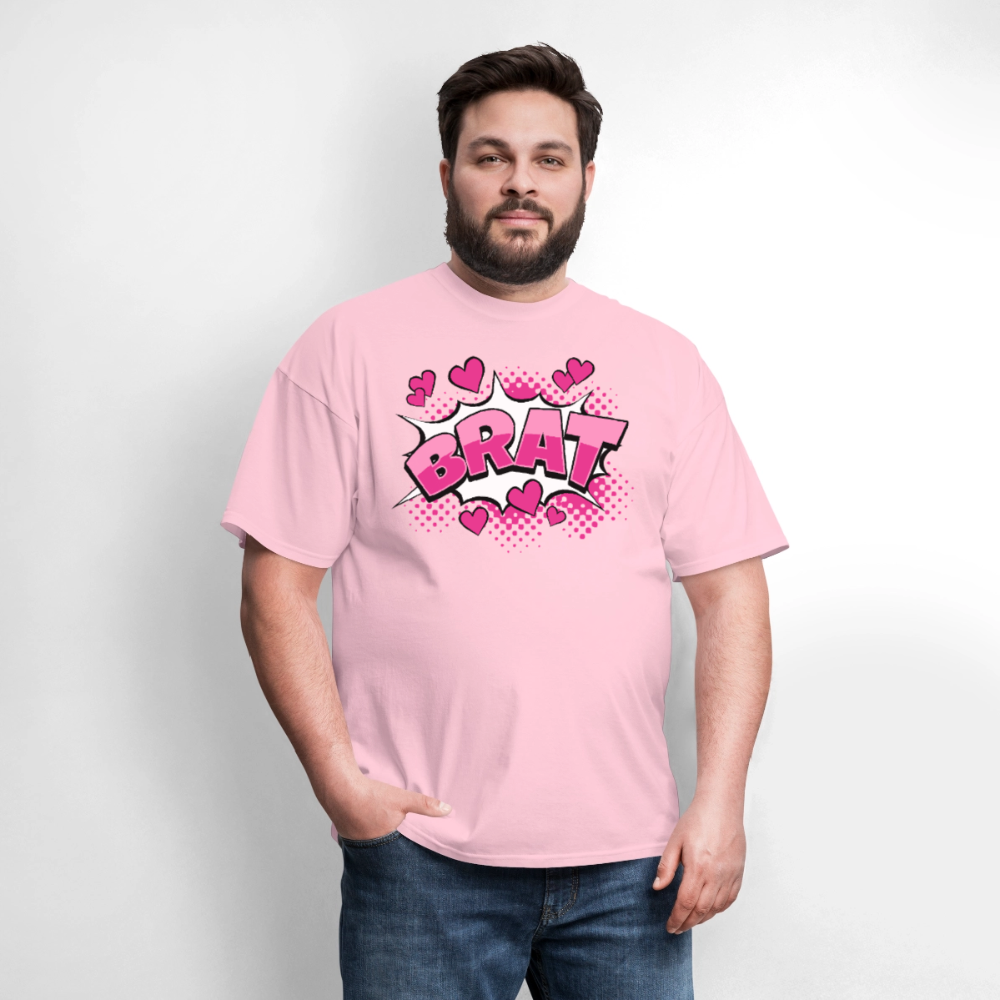Comic Style Brat Unisex Play Tee (Colors) - pink