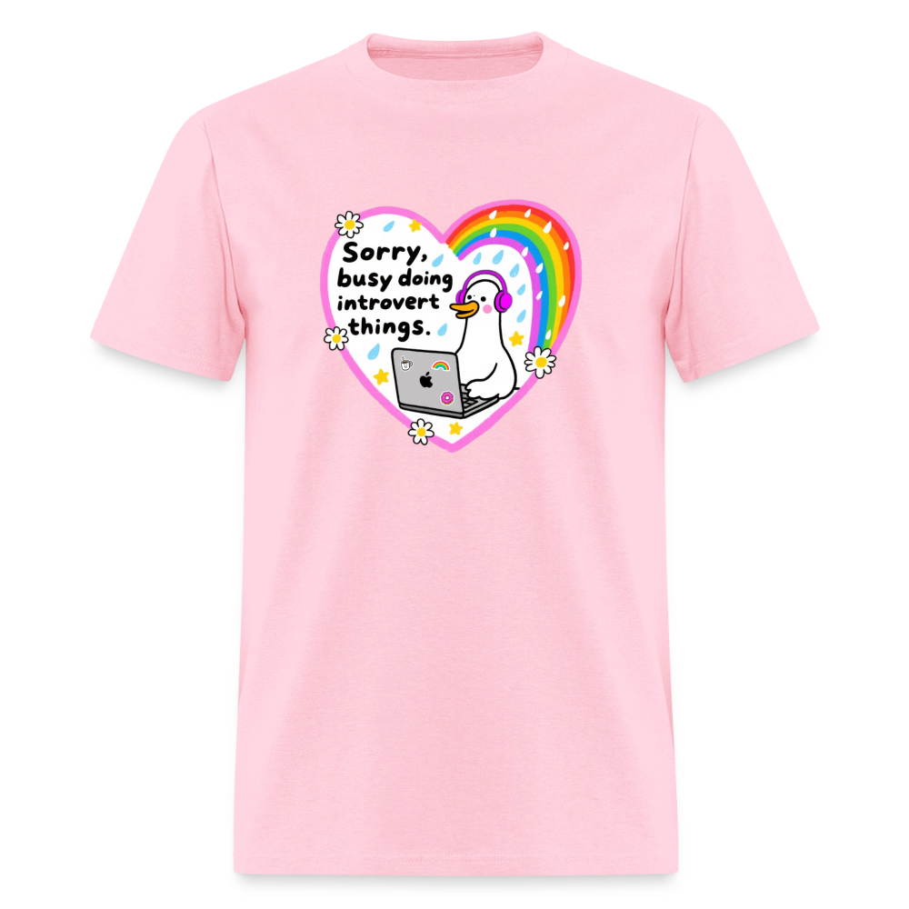 Introvert Things Unisex Play Tee - pink