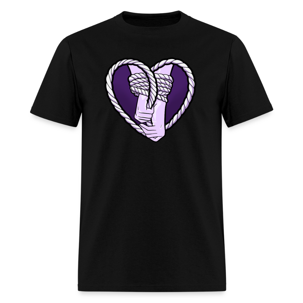 Heartbound Rope Bunny  Unisex Play Tee - black