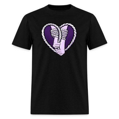 Heartbound Rope Bunny  Unisex Play Tee - black