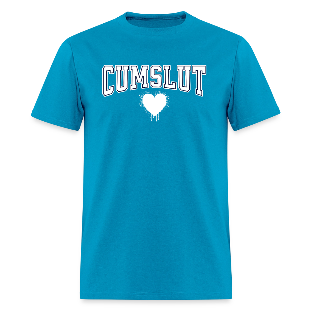 Cumslut Varsity Unisex Play Tee (Colors) - turquoise