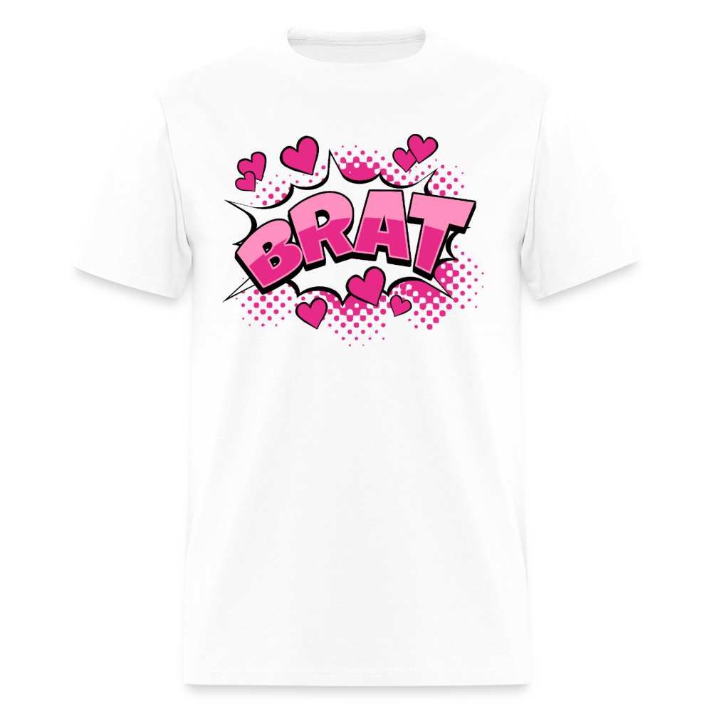 Comic Style Brat Unisex Play Tee (Colors) - white