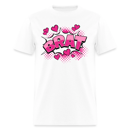 Comic Style Brat Unisex Play Tee (Colors) - white