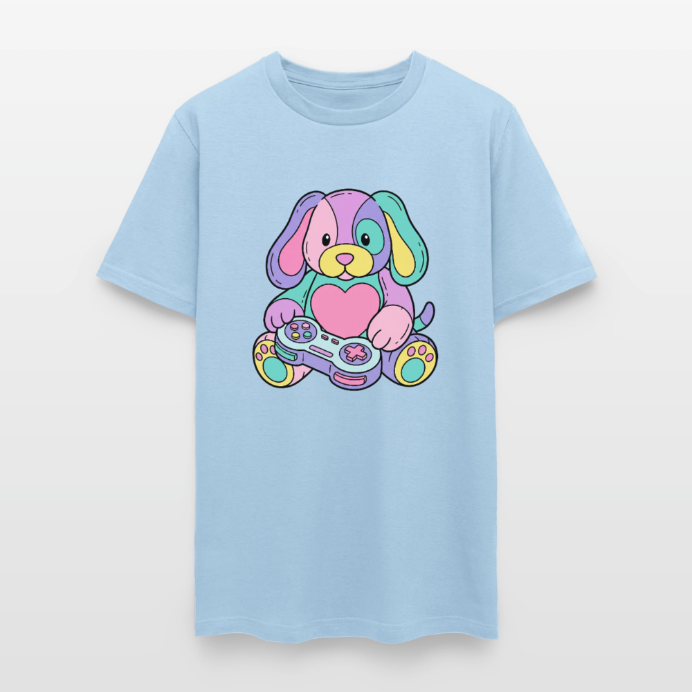 Gamer Pup Plushie Unisex Play Tee - powder blue
