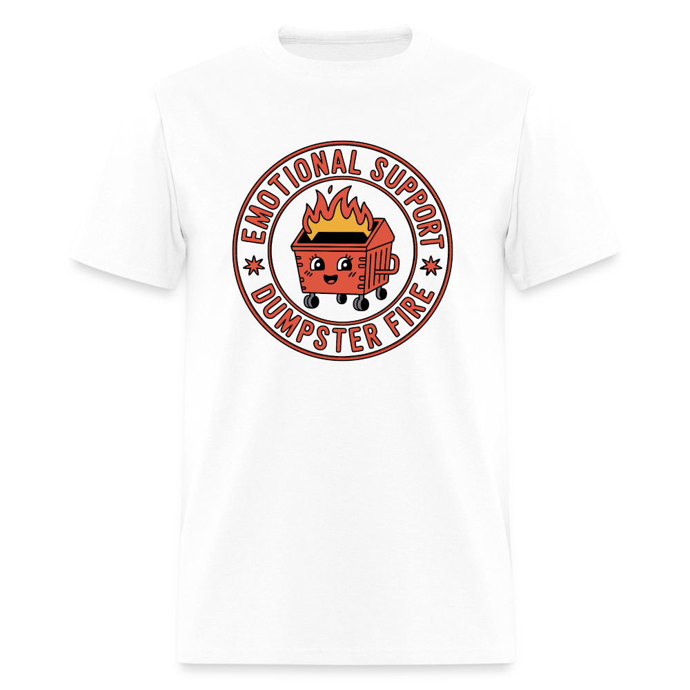 Emotional Support Fire Unisex Play Tee (Colors) - white