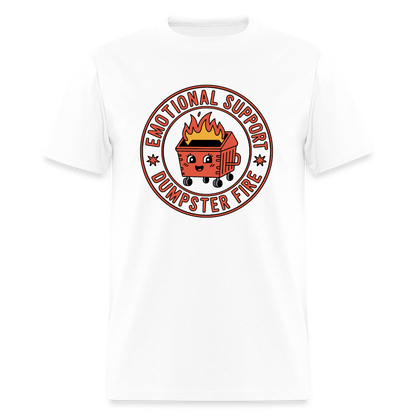 Emotional Support Fire Unisex Play Tee (Colors) - white