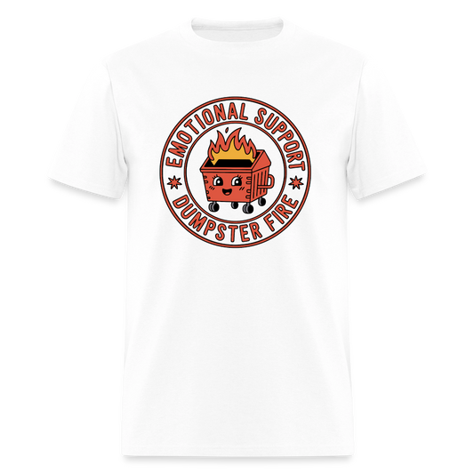Emotional Support Fire Unisex Play Tee (Colors) - white