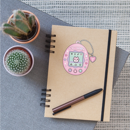 Y2K Kawaii Digital Pet Sticker - transparent glossy