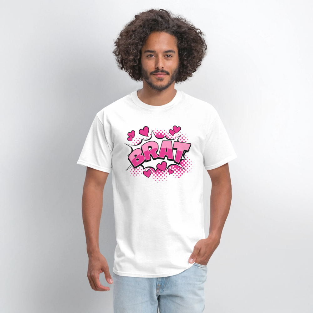 Comic Style Brat Unisex Play Tee (Colors) - white