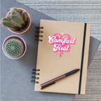 Pink Comfort First Vinyl Sticker - transparent glossy
